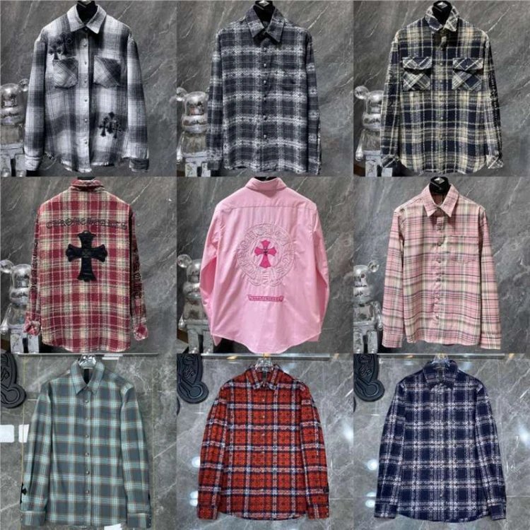 Chrome Hearts Plaid Flannel Shirts | 7756478178