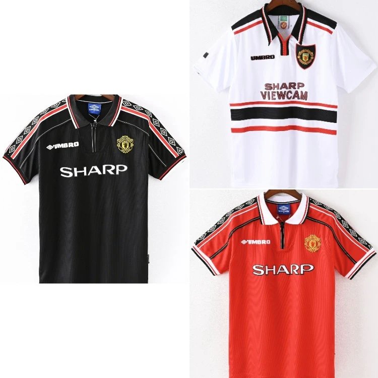 Umbro Manchester United 1992-93 Away/Third/Black Retro Football Jerseys | 7756490022